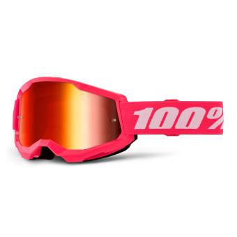 Masque Cross 100% Strata 2 Rose - Iridium Rouge Masque Cross 100% Strata 2 Rose - Iridium Rouge