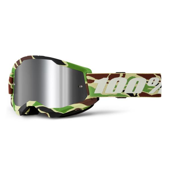 Masque Cross 100% Strata 2 War Camo - Iridium Argent Masque Cross 100% Strata 2 War Camo - Iridium Argent