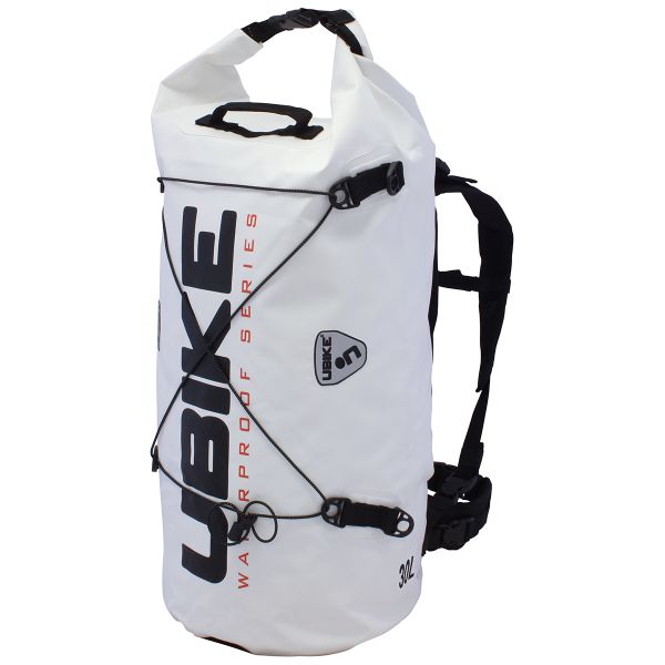 Sac a dos Moto UBIKE Cylinder Bag 30 L Blanc Noir