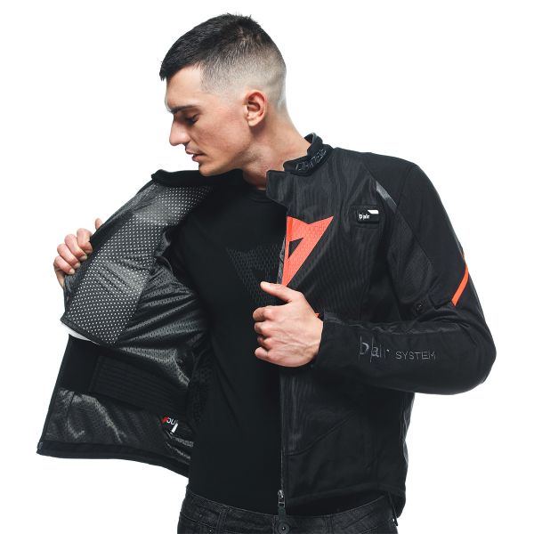 Airbag Dainese Smart Jacket LS Sport Black Fluo Red en Stock