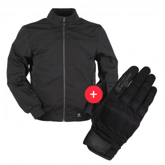 Blouson Moto Furygan Kenya Evo Black + Jet D3O Black