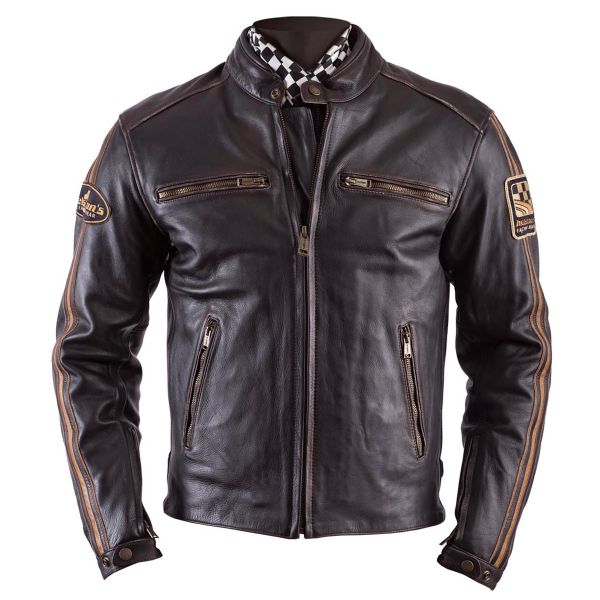 Blouson Moto Helstons Ace Oldies Marron