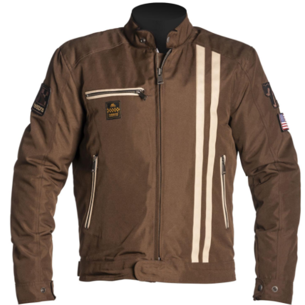 Blouson Moto Helstons Cobra Snake Marron Beige