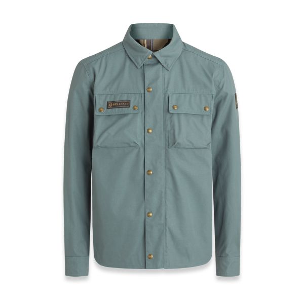 Blouson Moto Belstaff Chemise Mansion Dark Steel Green