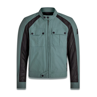 Blouson Moto Belstaff Temple Dark Steel Green Blouson Moto Belstaff Temple Dark Steel Green