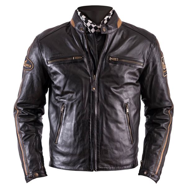 Blouson Moto Helstons Ace Leather Rag Brown