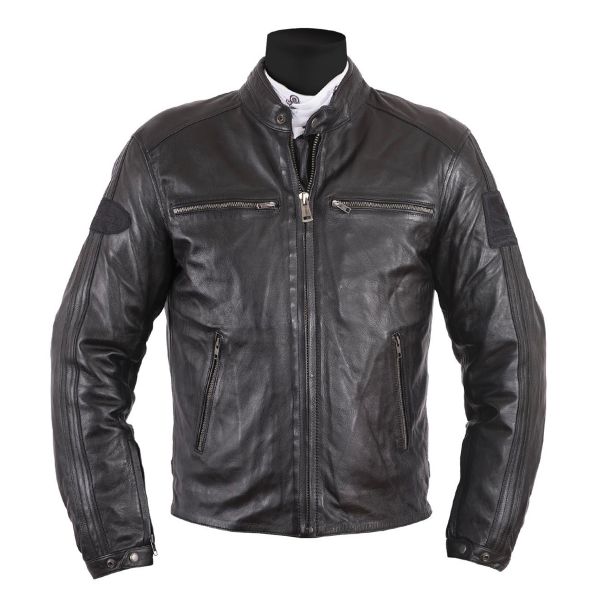 Blouson Moto Helstons Ace Leather Rag Full Black