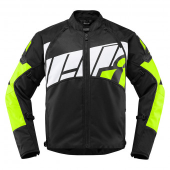 Blouson Moto ICON Automag2 Hi-Viz Yellow Black Blouson Moto ICON Automag2 Hi-Viz Yellow Black