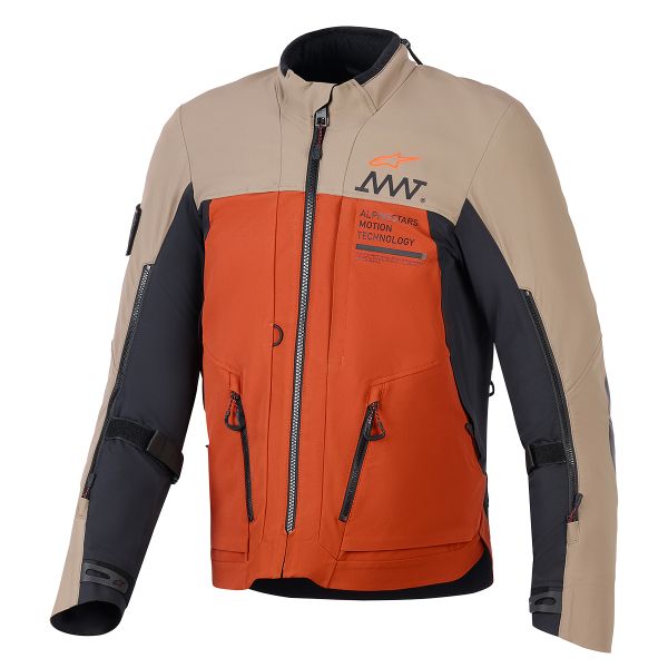 Blouson Moto Alpinestars AMT-8 Stretch Drystar XF Walnut Rust Black