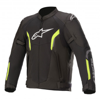Blouson Moto Alpinestars Ast Air V2 Black Yellow Fluo