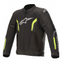 Blouson Moto Alpinestars Ast Air V2 Black Yellow Fluo