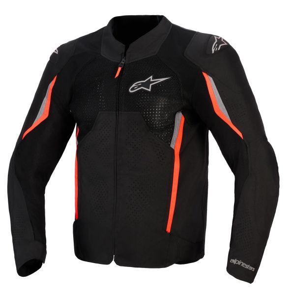 Blouson Moto Alpinestars Ast V3 Air Black Dark Gray Red Fluo