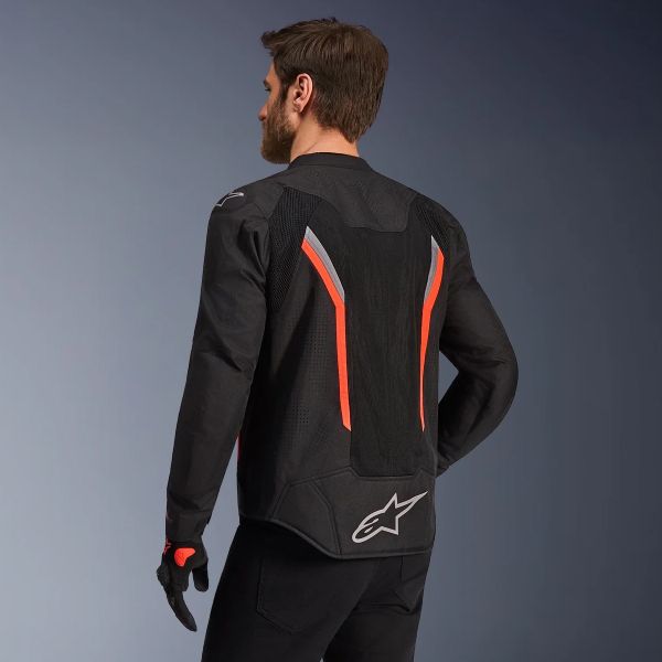 Alpinestars Ast V3 Air Black Dark Gray Red Fluo