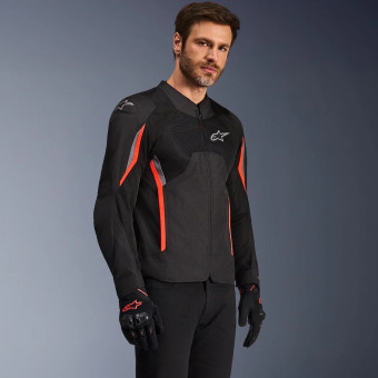 Alpinestars Ast V3 Air Black Dark Gray Red Fluo