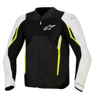 Blouson Moto Alpinestars Ast V3 Air Black Silver Yellow Fluo