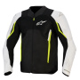 Blouson Moto Alpinestars Ast V3 Air Black Silver Yellow Fluo