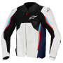 Blouson Moto Alpinestars Ast V3 Air Silver Deep Blue Bright Red