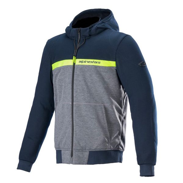 Blouson Moto Alpinestars Chrome Street Hoodie Dark Navy Grey Melange