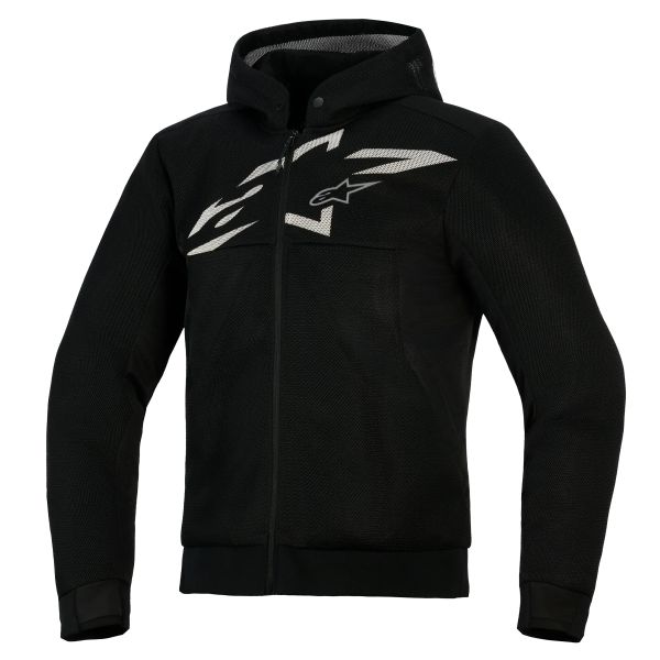 Blouson Moto Alpinestars Chrome Superairflow Hoodie Black Dark Gray White