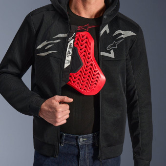 Alpinestars Chrome Superairflow Hoodie Black Dark Gray White