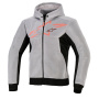 Blouson Moto Alpinestars Chrome Superairflow Hoodie Black Mid Gray Red Fluo
