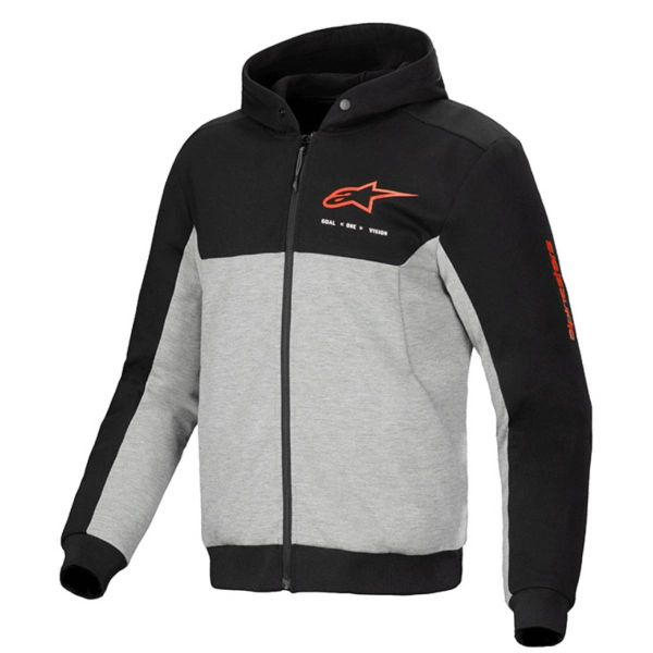 Blouson Moto Alpinestars Chrome V2 Sport Sport Black Gray Heather Red Fluo