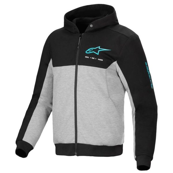 Blouson Moto Alpinestars Chrome V2 Sport Sport Black Gray Heather Turquoise Blouson Moto Alpinestars Chrome V2 Sport Sport Black Gray Heather Turquoise