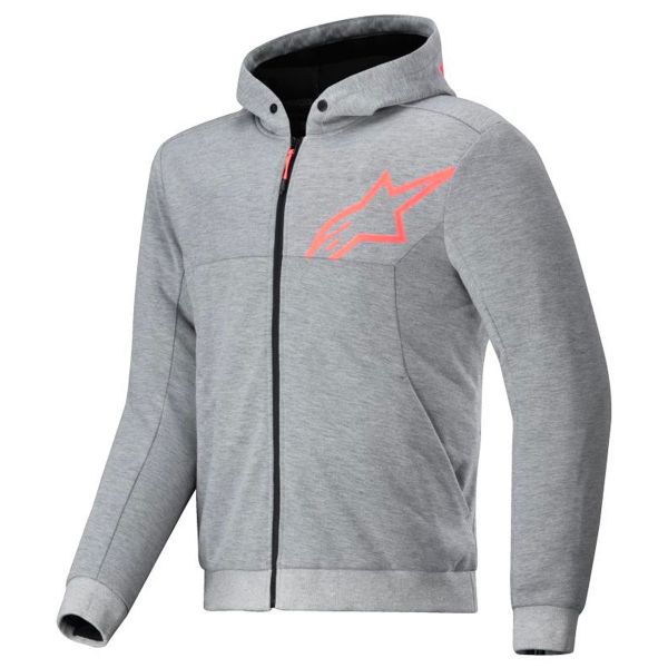 Blouson Moto Alpinestars Chrome V2 Sport Sport Gray Heather Red Fluo Blouson Moto Alpinestars Chrome V2 Sport Sport Gray Heather Red Fluo