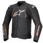 Blouson Moto Alpinestars Dusk Airflow Leather Black Red Fluo