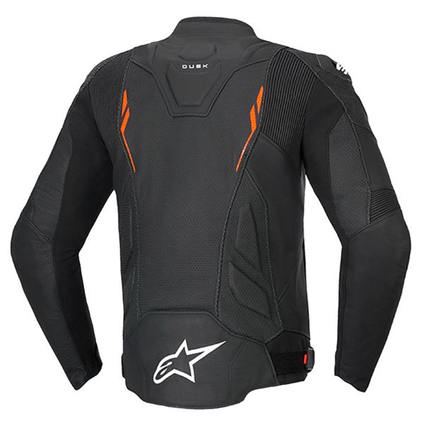 Alpinestars Dusk Airflow Leather Black Red Fluo