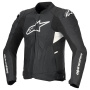 Blouson Moto Alpinestars Dusk Airflow Leather Black White