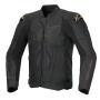Blouson Moto Alpinestars Dusk Leather Black Laser