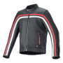 Blouson Moto Alpinestars Dyno Leather Black Ruby Red Ecru