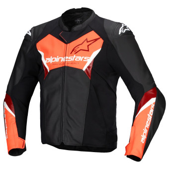 Blouson Moto Alpinestars Faster V3 Black Red Fluo