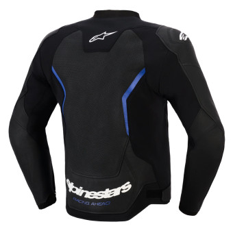 Alpinestars GP Force V2 Leather Airflow Black Metallic Blue