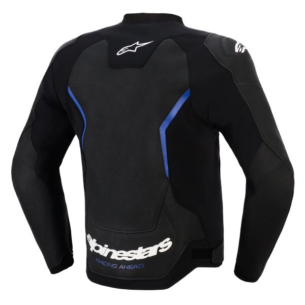 Alpinestars GP Force V2 Leather Airflow Black Metallic Blue
