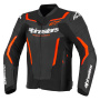 Blouson Moto Alpinestars GP Force V2 Leather Airflow Black Red Fluo
