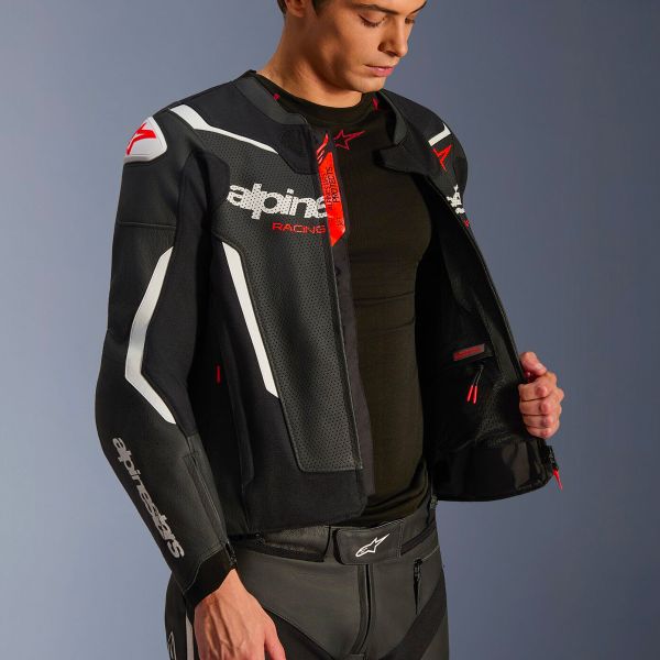 Alpinestars GP Force V2 Leather Airflow Black White