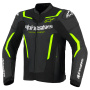 Blouson Moto Alpinestars GP Force V2 Leather Airflow Black Yellow Fluo