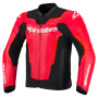 Blouson Moto Alpinestars GP Force V2 Leather Airflow Red Fluo