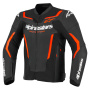 Blouson Moto Alpinestars GP Force V2 Leather Black Red Fluo