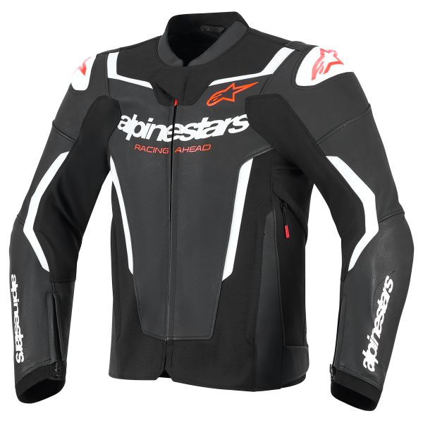 Blouson Moto Alpinestars GP Force V2 Leather Black White