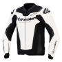 Blouson Moto Alpinestars GP Force V2 Leather White Black