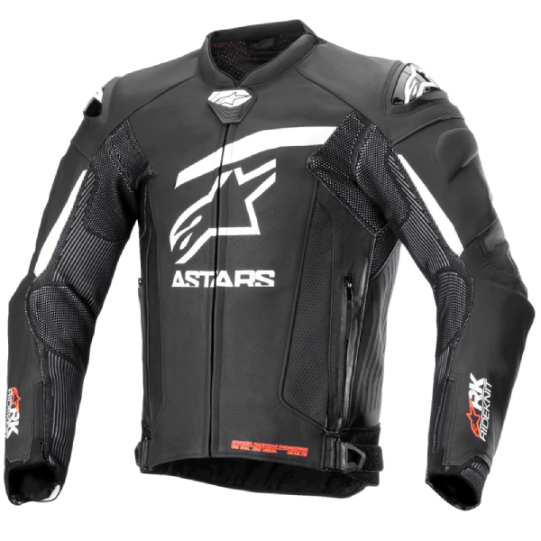 Blouson Moto Alpinestars GP Plus R V4 Rideknit Black White Blouson Moto Alpinestars GP Plus R V4 Rideknit Black White