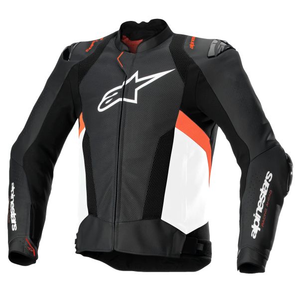 Blouson Moto Alpinestars Missile V3 Airflow Black White Red Fluo Blouson Moto Alpinestars Missile V3 Airflow Black White Red Fluo