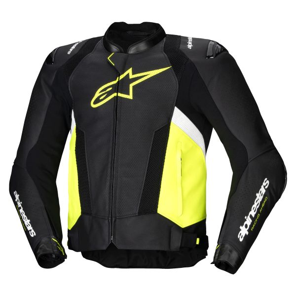Blouson Moto Alpinestars Missile V3 Airflow Black Yellow Fluo White