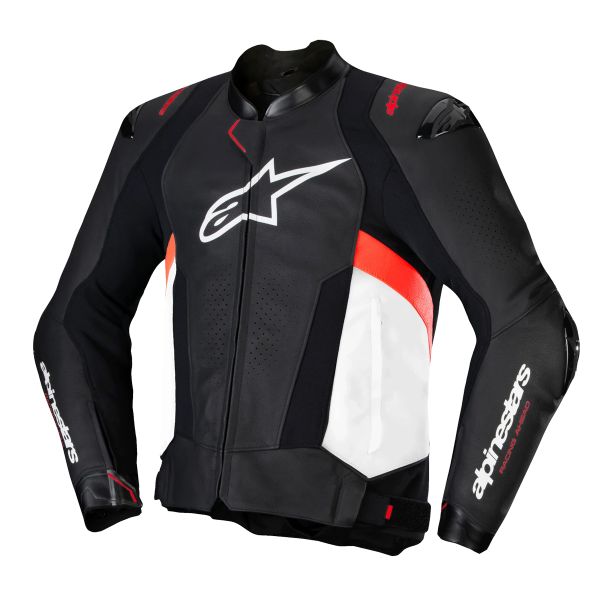 Blouson Moto Alpinestars Missile V3 Black White Red Fluo