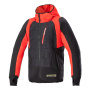 Blouson Moto Alpinestars MO.ST.EQ Hybrid Hoodie Black Flame Red