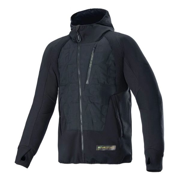 Blouson Moto Alpinestars MO.ST.EQ Hybrid Hoodie Black Blouson Moto Alpinestars MO.ST.EQ Hybrid Hoodie Black