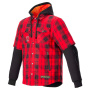 Blouson Moto Alpinestars MO.ST.EQ Tartan Shirt Flame Red Black